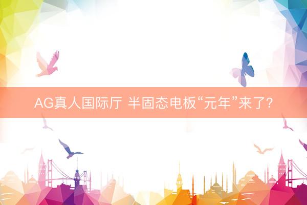AG真人国际厅 半固态电板“元年”来了？