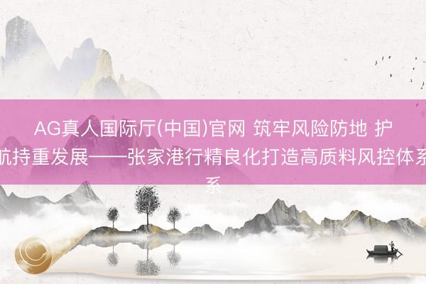 AG真人国际厅(中国)官网 筑牢风险防地 护航持重发展——张家港行精良化打造高质料风控体系