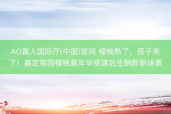 AG真人国际厅(中国)官网 樱桃熟了，搭子来了！嘉定菊园樱桃嘉年华搭建后生酬酢新场景