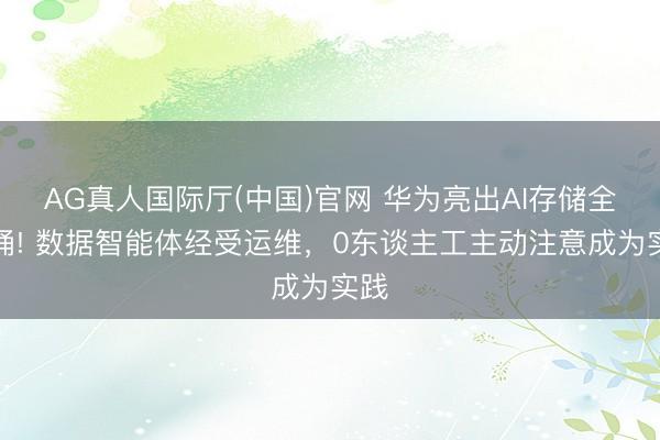 AG真人国际厅(中国)官网 华为亮出AI存储全家桶! 数据智能体经受运维，0东谈主工主动注意成为实践