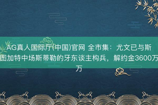 AG真人国际厅(中国)官网 全市集：尤文已与斯图加特中场斯蒂勒的牙东谈主构兵，解约金3600万