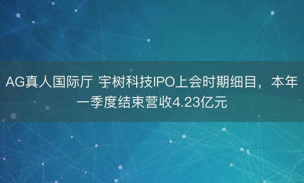 AG真人国际厅 宇树科技IPO上会时期细目，本年一季度结束营收4.23亿元