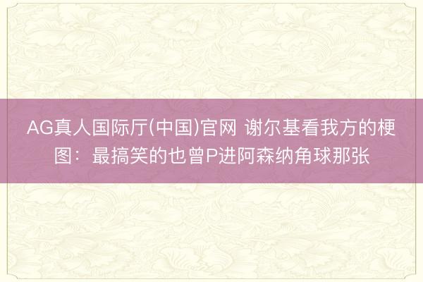 AG真人国际厅(中国)官网 谢尔基看我方的梗图：最搞笑的也曾P进阿森纳角球那张