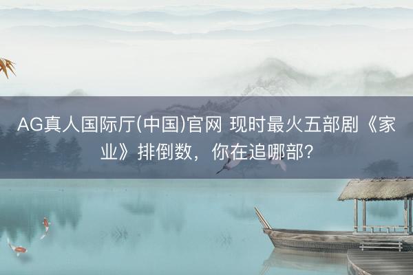 AG真人国际厅(中国)官网 现时最火五部剧《家业》排倒数,你在追哪部?