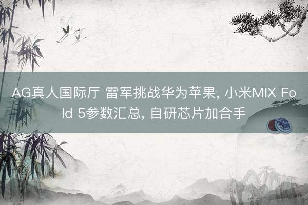 AG真人国际厅 雷军挑战华为苹果， 小米MIX Fold 5参数汇总， 自研芯片加合手