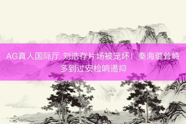 AG真人国际厅 刘浩存片场被宠坏！秦海璐耸峙多到过安检响遏抑